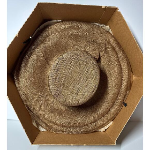 Wide Brim Dress Hat Bow Accent Derby Tea Party Church Mary Jean Collection NIB main image 9